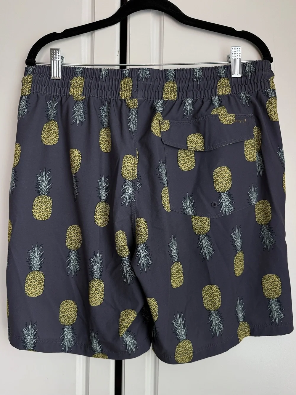 Hurley Swim Trunks Pineapple Print Stretch Size M